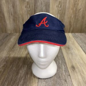 MLB Atlanta Braves Chevrolet Visor Blue Red Cap Hat Adjustable